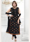 Black Colour N F CHURIDAR 06 Stylish Festive Wear Designer Worked Readymade Salwar Suit Collection N F C 172 BLACK